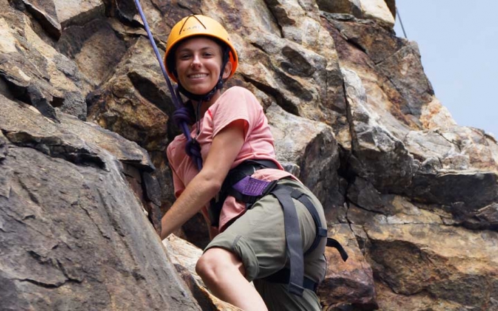 rock climbing expedition for girls in maine